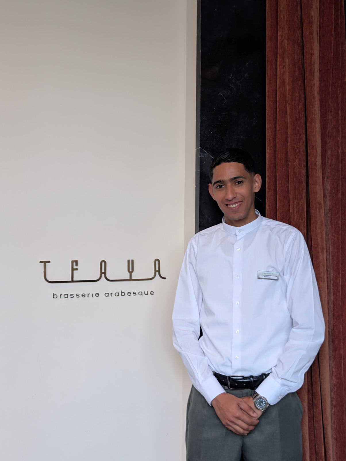 Yassine Kada at Tfaya Brasserie Arabesque, Park Hyatt Marrakech